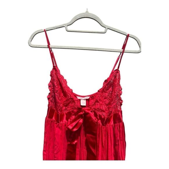 Victoria's Secret Red Lace Chemise slip dress size large date night sexy - Picture 4 of 5